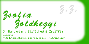 zsofia zoldhegyi business card